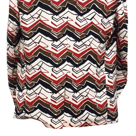 Mens Blazer Abstract Ivory Red Black Wool Formal Jacket Wedding Sport Coat 48R - Picture 7 of 7